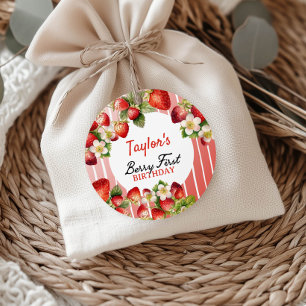 Étiquettes Cadeau Anniversaire des fraises