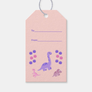Étiquettes Cadeau Anniversaire Dinosaure Fille Ros
