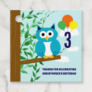 Étiquettes Cadeau Anniversaire du hibou