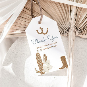 Étiquettes-cadeau Anniversaire du Southern Rodeo Cowboy