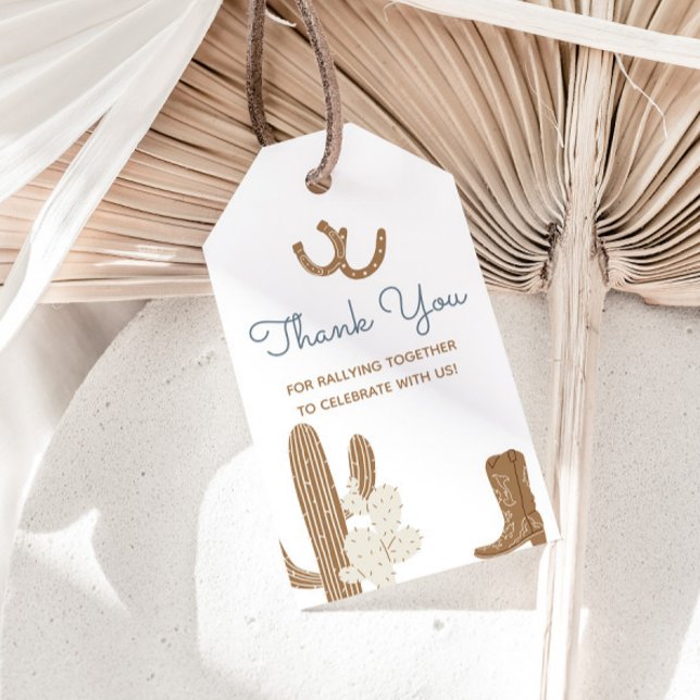 Étiquettes-cadeau Anniversaire du Southern Rodeo Cowboy (Créateur téléchargé)