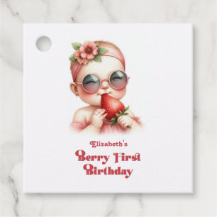 Étiquettes Cadeau Anniversaire Fleur de Pêcher & Fraise pour un Prem