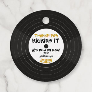 Étiquettes Cadeau Anniversaire Hip hop des années 90 Anniversaire/Ba