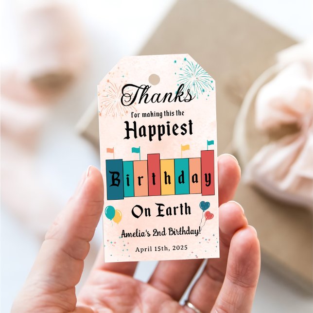 Étiquettes-cadeau Anniversaire magique Fille moderne fête d'annivers (Créateur téléchargé)