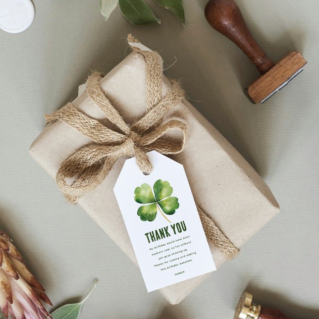 Étiquettes-cadeau Anniversaire personnalisé St Patrick's Day (Créateur téléchargé)