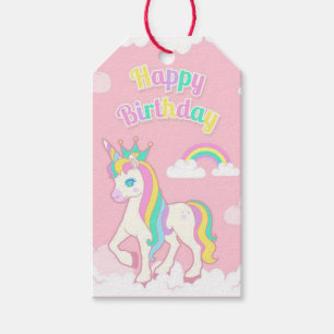 Étiquettes-cadeau Anniversaire Unicorn