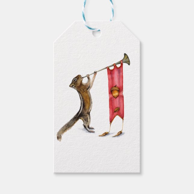 Étiquettes-cadeau Annonceur de Cute Chipmunk (Devant)