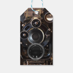 Étiquettes-cadeau Antique Caméra Photographie Vintage Lens Film
