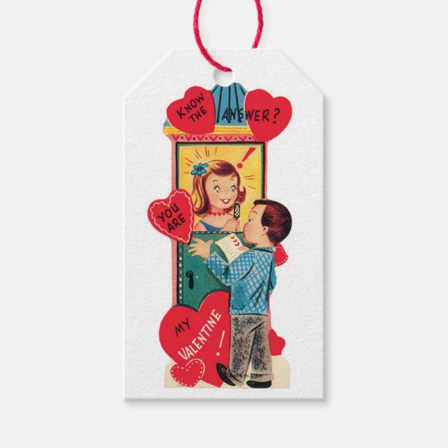 Étiquettes-cadeau Antique Valentine (Devant)