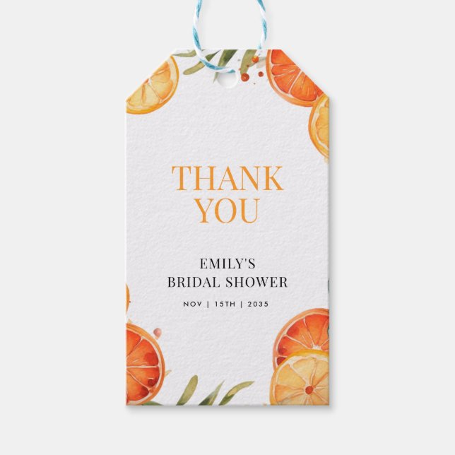 Étiquettes-cadeau Aperol Spritz Aquarelle Baby Shower (Devant)