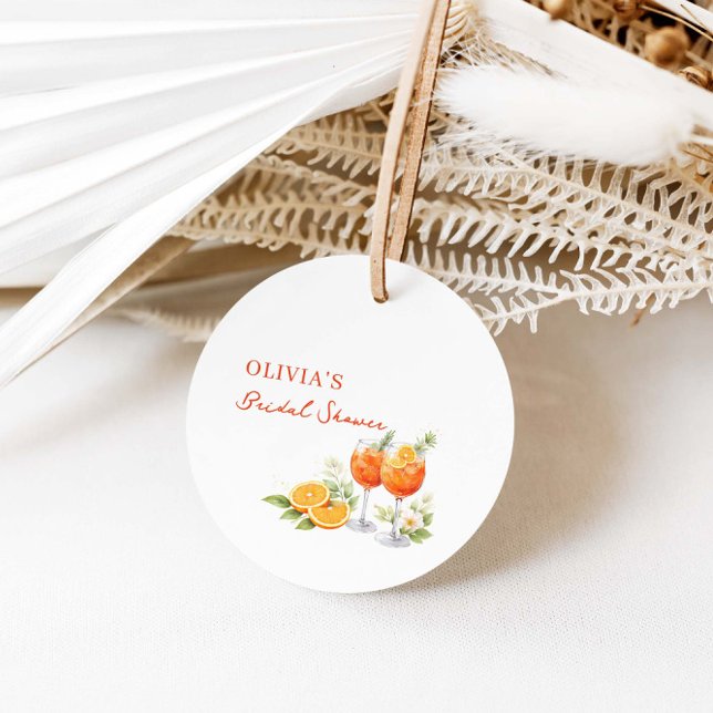 Étiquettes Cadeau Aperol Spritz Fête de Mariage  (Créateur téléchargé)