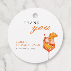 Étiquettes Cadeau Aperol Spritz Fête de Mariée