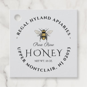 Étiquettes Cadeau Apiculture Vintage & Entreprise d'Élevage d'Abeill