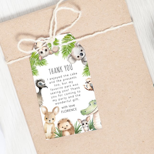 Étiquettes-cadeau Appel de tous les animaux de fête | Fête d'anniver (Créateur téléchargé)