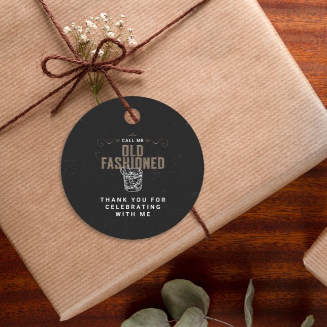 Étiquettes Cadeau Appelez-moi Whiskey Cocktail Anniversaire (Créateur téléchargé)