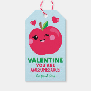 Étiquettes-cadeau Applesauce Valentine's Day Cadeaux Tags pour Enfan