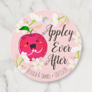 Étiquettes Cadeau Appley Ever After - Apple Pun