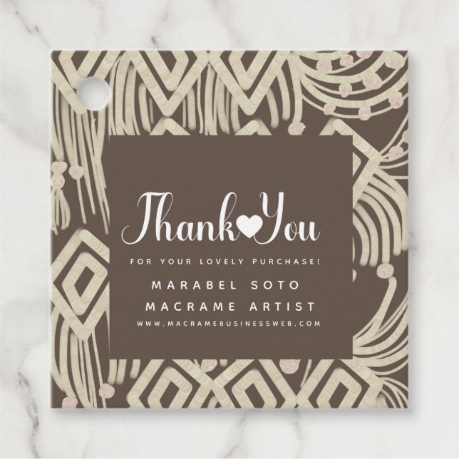 Étiquettes Cadeau Appréciation du Merci d'entreprise artisanal de Ma (Devant)