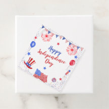 Aquarelle 4 juillet fête de l'indépendance