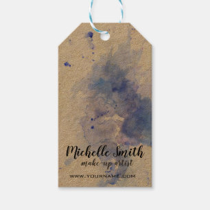 Étiquettes-cadeau Aquarelle Abstraite trait de brosse bleu clair