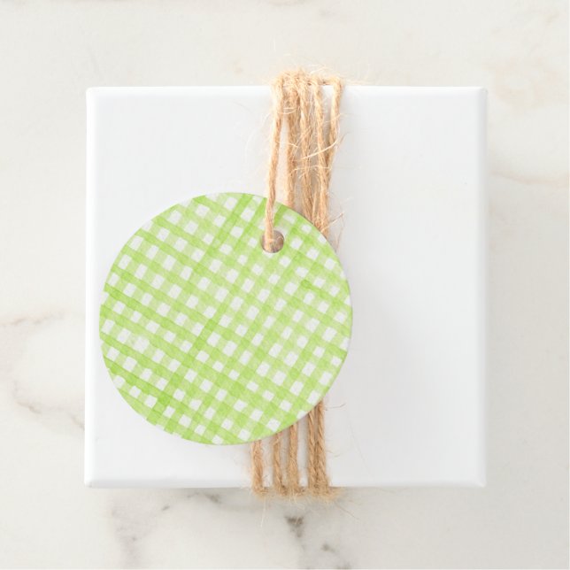 Étiquettes Cadeau Aquarelle Art Lime vert Timeless Spring Multiusage (En situation)
