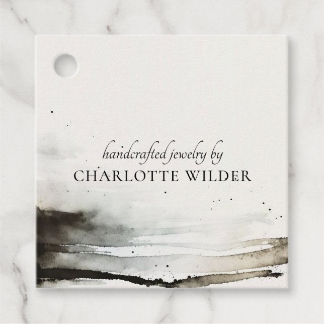 Étiquettes Cadeau Aquarelle artistique Joaillier Designer Abstrait (Devant)