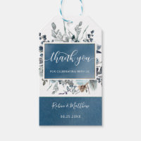 Aquarelle bleue, Mariage floral/autre Merci