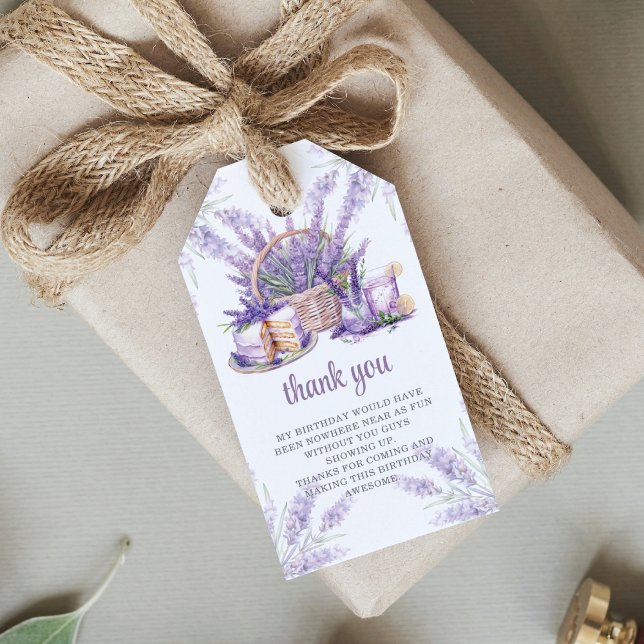 Étiquettes-cadeau Aquarelle Brunch Anniversaire Photo personnalisée (Créateur téléchargé)