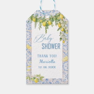 Étiquettes-cadeau     Aquarelle citrons fantaisistes méditerranéen b