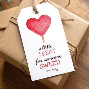 Étiquettes-cadeau Aquarelle coeur avec points School Treat Favoriser