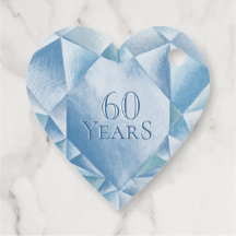 Aquarelle Coeur Diamond 60e anniversaire de mariag