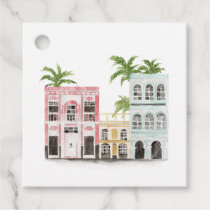 Étiquettes Cadeau Aquarelle Cuba Destination