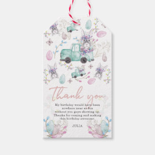 Étiquettes-cadeau Aquarelle d'anniversaire du printemps