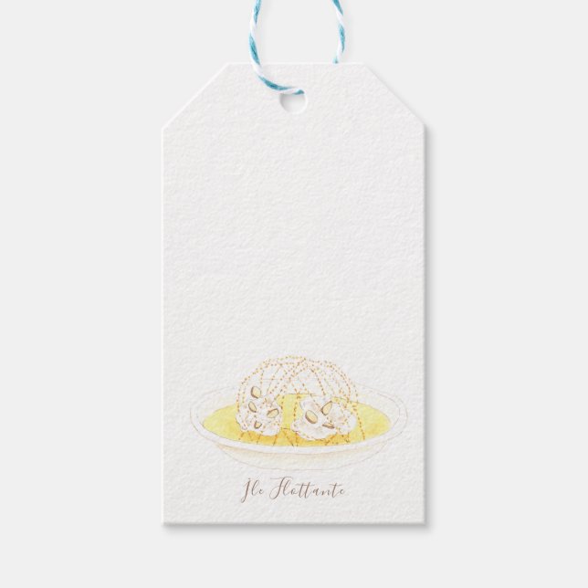 Étiquettes-cadeau Aquarelle de l'île Flottante (Devant)