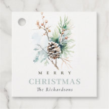 Aquarelle de pin cône d'hiver Berry Noël