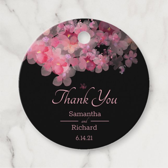 Étiquettes Cadeau Aquarelle délicate Florale (Devant)