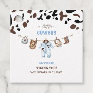 Étiquettes Cadeau Aquarelle élégante Petit Cowboy Rode Papier Napkin