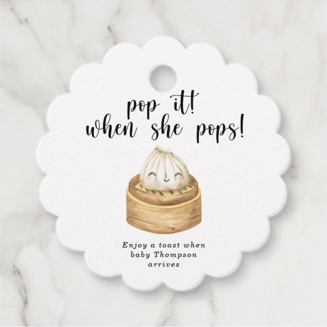 Étiquettes Cadeau Aquarelle - faites-le sauter, quand elle sonne ! (Devant)