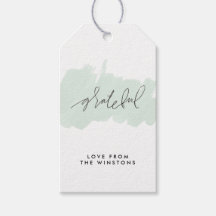 Aquarelle Grateful Holiday Tags - Frost