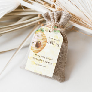 Étiquettes-cadeau Aquarelle Honeycombs Bumble Bee Baby shower
