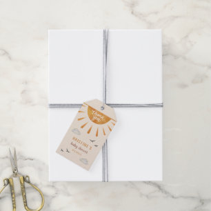 Étiquettes-cadeau Aquarelle ici le Baby shower Son
