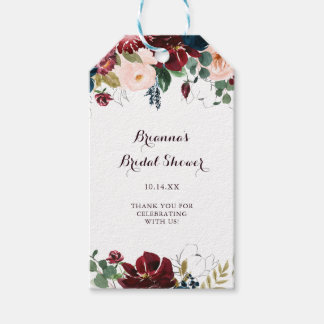 Étiquettes-cadeau Aquarelle Illustrée automne Fête des mariées flora