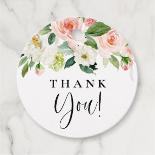 Étiquettes Cadeau Aquarelle Joli Merci Fleurs Jardin