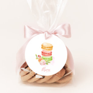 Étiquettes Cadeau Aquarelle Macarons Baby shower Cadeaux Tags