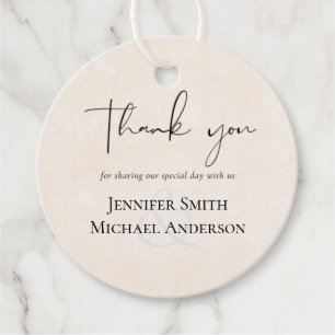 Étiquettes Cadeau Aquarelle Mariage gris Peach BUDGET