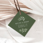 Étiquettes Cadeau Aquarelle moderne olivier branche mariage<br><div class="desc">Fête de mariage moderne minime branche d'olivier pour vous remercier étiquettes cadeaux. Belles illustrations de feuillage aquarelle élégantes. Partie d'une collection mariage complète.</div>
