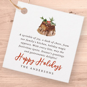 Étiquettes Cadeau Aquarelle Noël Cuit Traite Famille Cadeau
