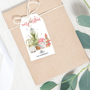 Étiquettes-cadeau Aquarelle Noël Gnome