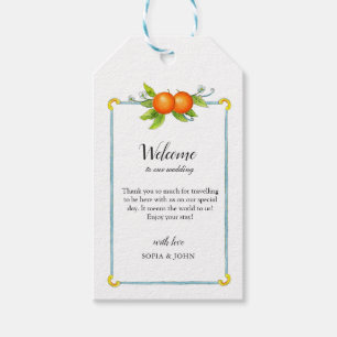 Étiquettes-cadeau Aquarelle Oranges vintages Mariages Mots-clés de b