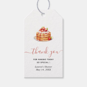 Étiquettes-cadeau Aquarelle Pancakes Brunch Merci de douche nuptiale